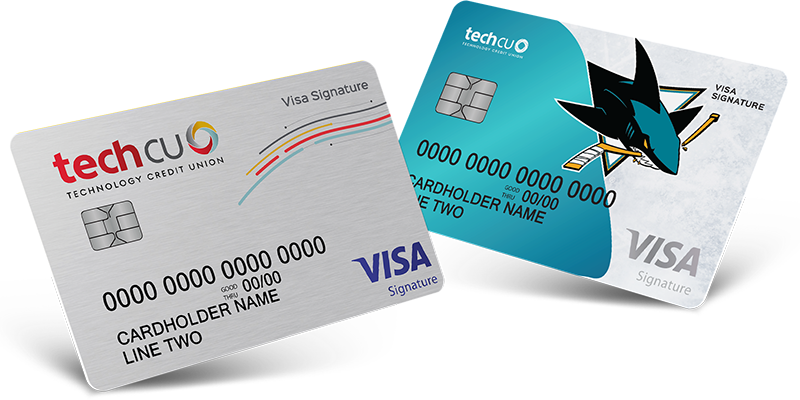 examples of Tech CU's credit cards
